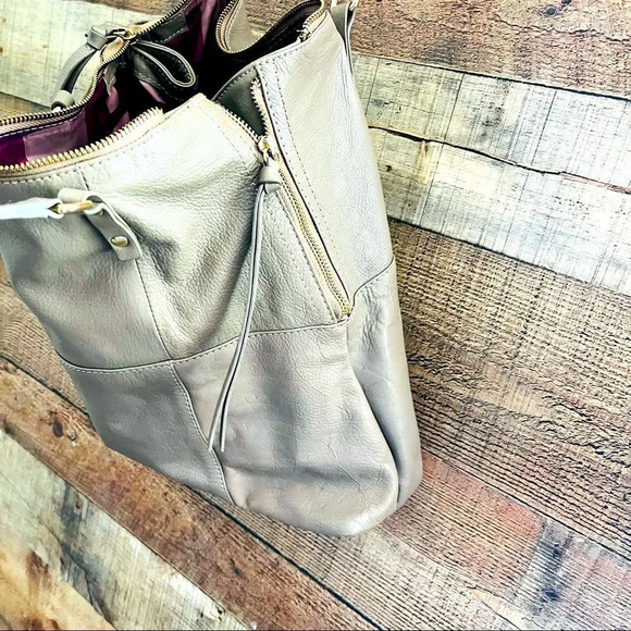 Kooba Leather Everette Tote Bag Taupe - Picture 6 of 12